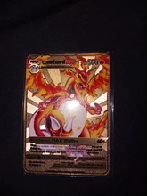 Juego de cartas de Pokémon de Metal francés para niños, colección de cartas de Pokémon de oro, Charizard, Pikachu, modelo de figura de acción, 19 estilos, nuevo