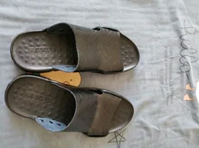 Zapatillas de verano para hombre, zapatos de piel auténtica para exteriores, chanclas suaves de talla grande 47, zapatillas informales, zapatos con conducción transpirable para playa