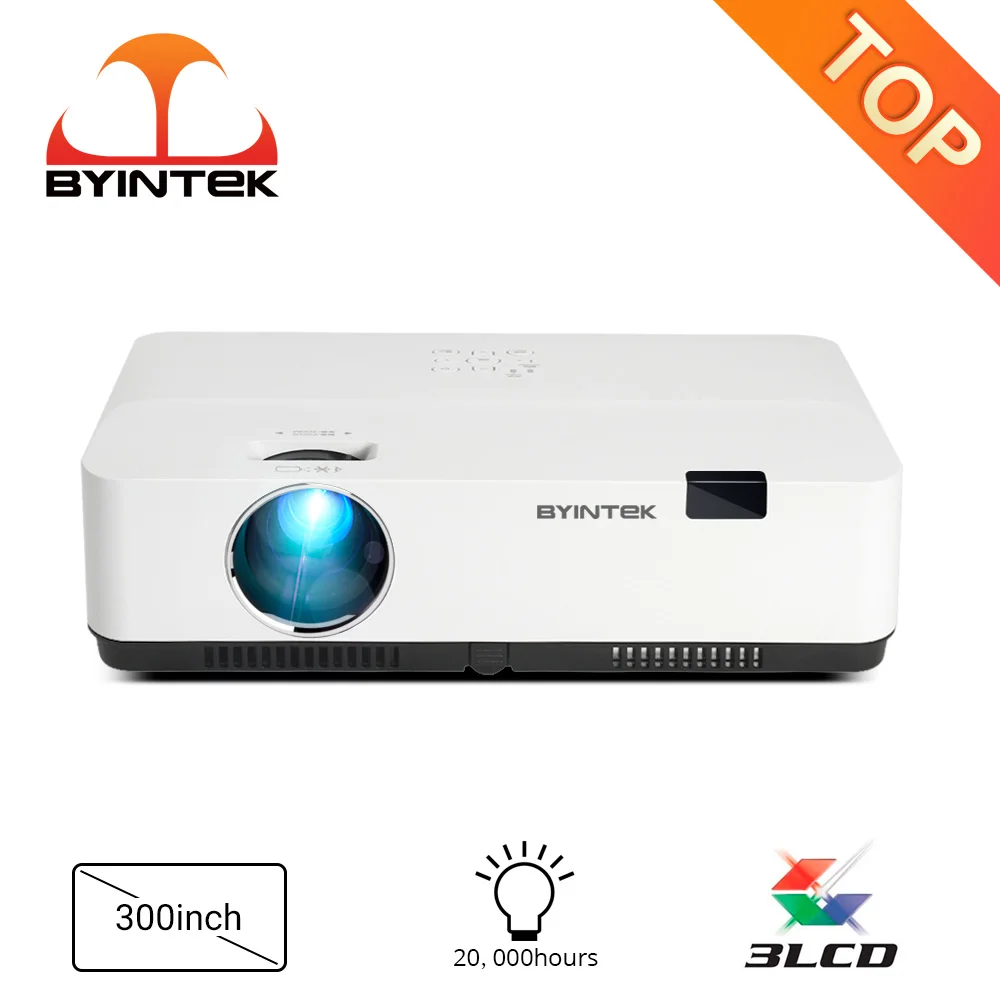 BYINTEK K400 3LCD 300 дюймов высокая яркость Full HD 1080P 4K видео проектор для кино образования