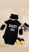 Lindo embarazo bebé 2021 bebé mono de algodón de manga corta bebé recién nacido niños niñas mono de Onesies ropa