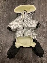 Jumpsuit Pet-Costumes Cotton-Padded Silver-Color Dogs Waterproof Winter Fashion for Hoodie