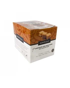 

MONTECELIO Drinking Chocolate. Milk Chocolate Toffee. Box With 10 Envelopes