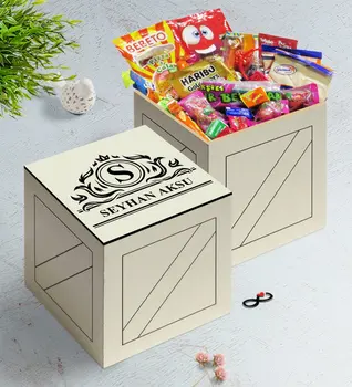 

Personalized Is In Wooden Box Nostalgic Lezzetler Gift Seti-12