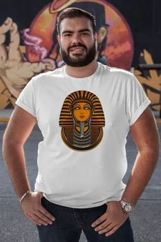 

Angemiel Wear Egyptian Pharaoh White Men 'S Cotton Big Size T-Shirt