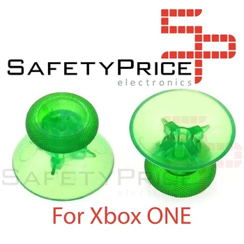 

2x analog JOYSTICK XBOX ONE STICK green transparent knob buttons L3 R3