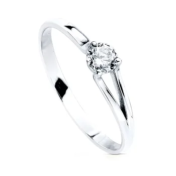 

Solitaire 18k white gold cubic zirconia [AB3051]