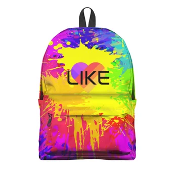 

Backpack, roomy backpack "LIKEE (Likee Video), for walking and school, for outdoor activities roomy and bright. Лайк Video