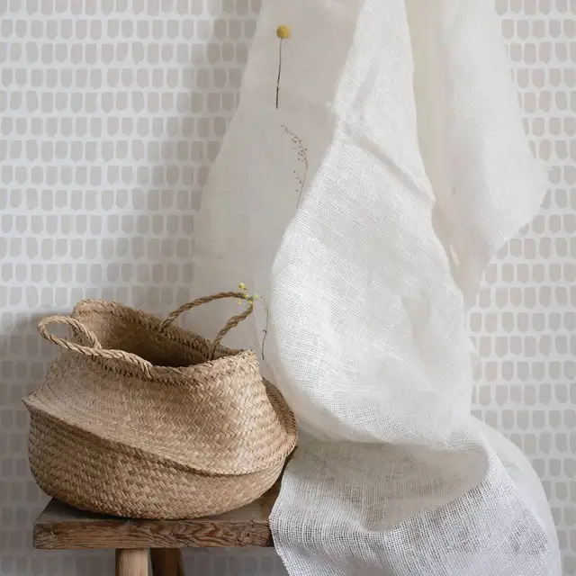TINY BRUSH PATTERN WALLPAPER IN LINEN COLOR, Scandinavian Design, Removable Non-woven Wall Paper 3