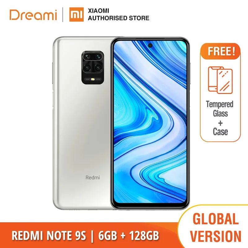 Global Version Xiaomi Redmi Note 9S 6GB RAM 128GB ROM (Brand New/Sealed) redminote9s Smartphone Mobile