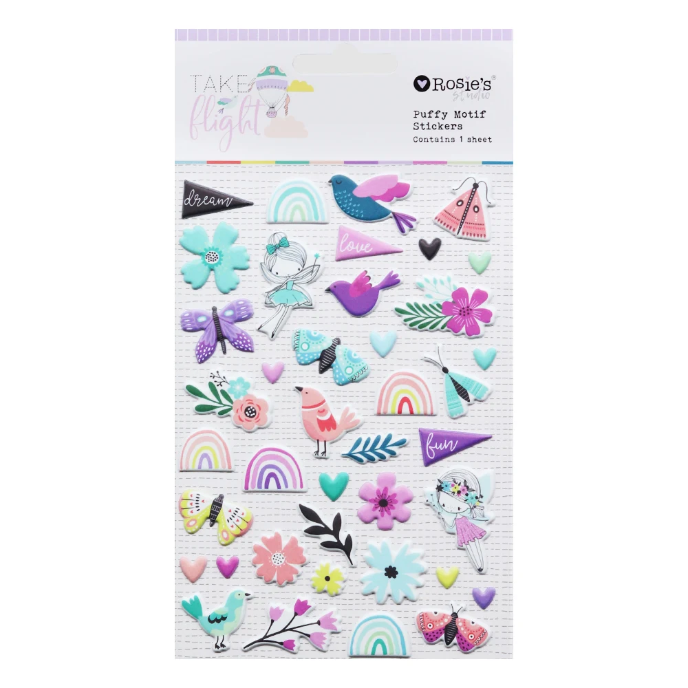 

CRZCrafter Puffy Motif Stickers Mini Embellishments Crafts DIY Self Adhesive For Scrapbooking Cardmaking Journaling Decorations