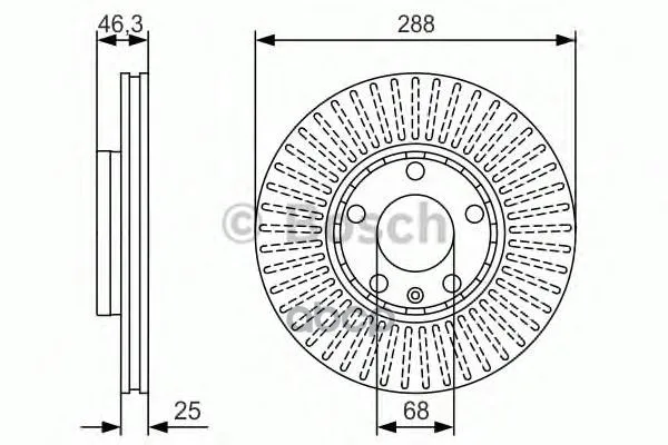 Тормозной Диск Передний 0986479r82 Bosch арт. 0986479R82
