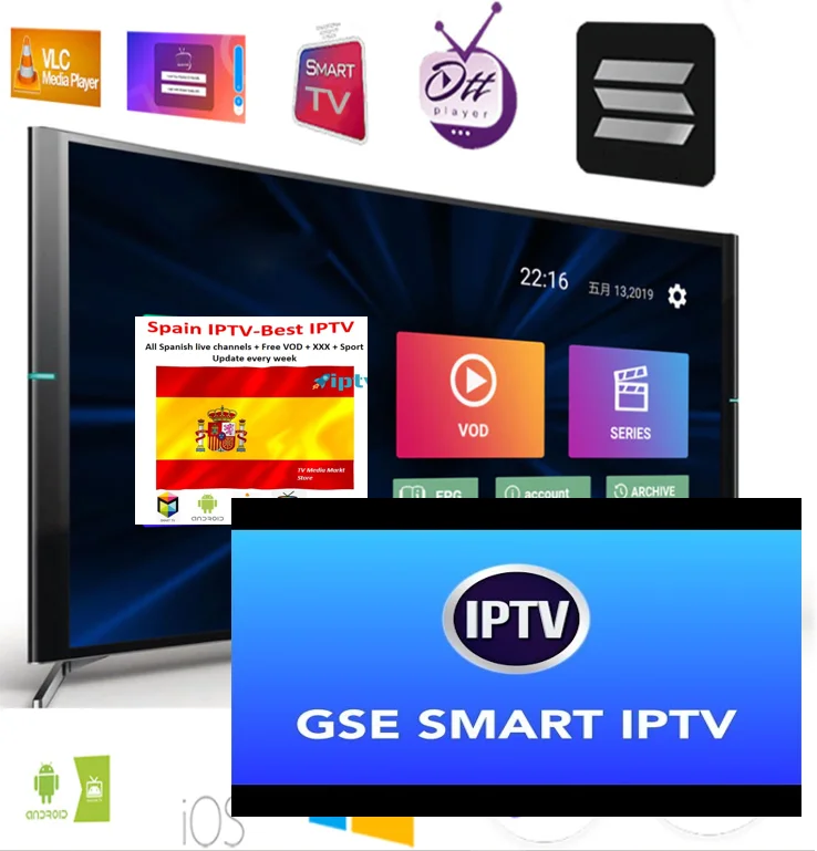 12 мес. IP tv Испания DAZ N Movis M3U IP tv codigo M3u GSE Enigma para la caja de Android Enigma2 IOS Smart PC smart tv