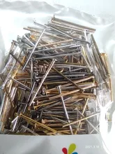 200 unids/lote cabeza plana pines 20 25 30 35 40 45 50mm Headpins alfileres con ojetes agujas suministros de fabricación de la joyería DIY resultados