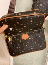 FOXER-Bolso cruzado 3 en 1 con monograma para mujer, bandolera con monedero extraíble de PVC, a la moda, 2020