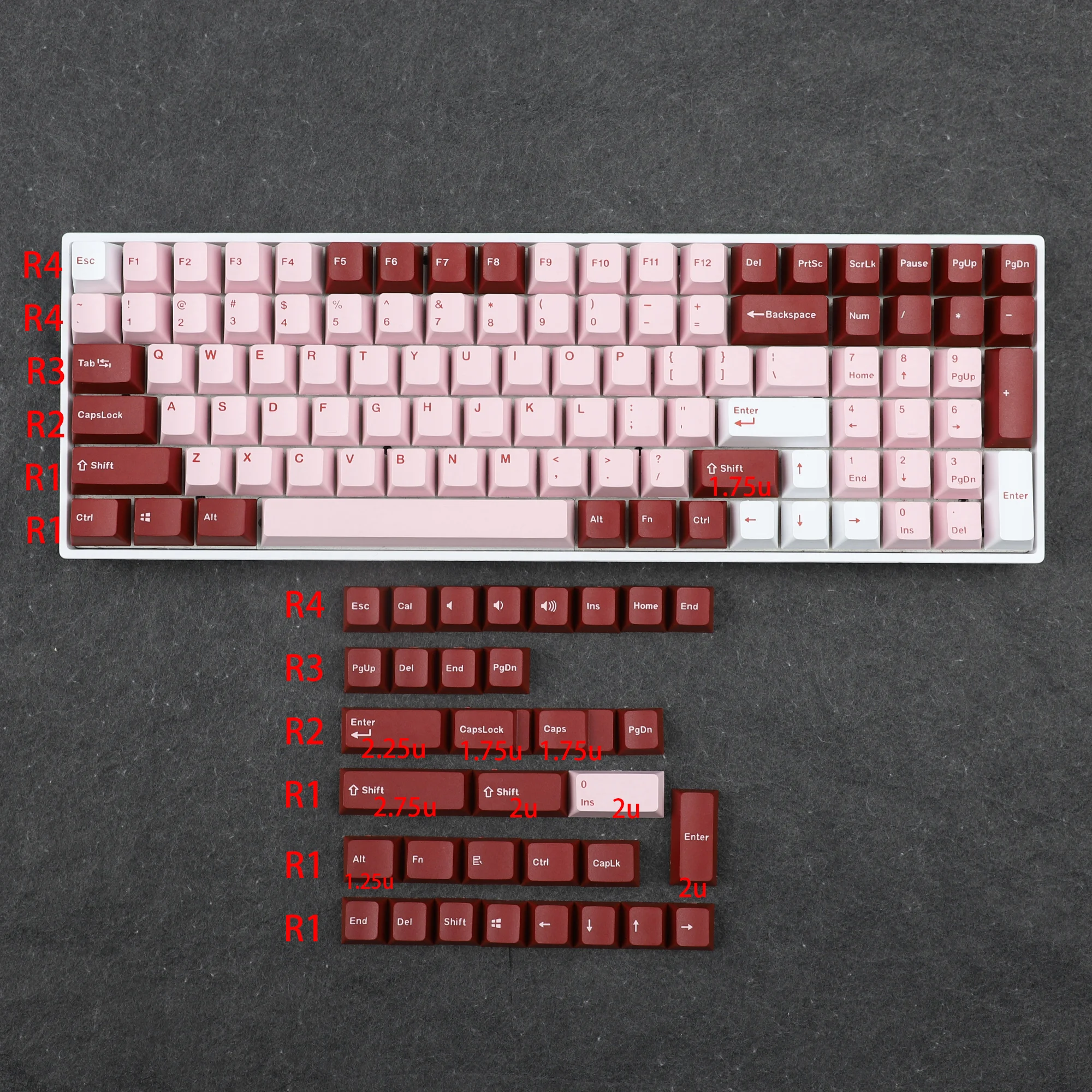 do verde de marrs dos keycaps do