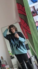 Sweater Men Couple Pull-Over Oversize Streetwear Hip-Hop Flame-Pattern Retro Casual New