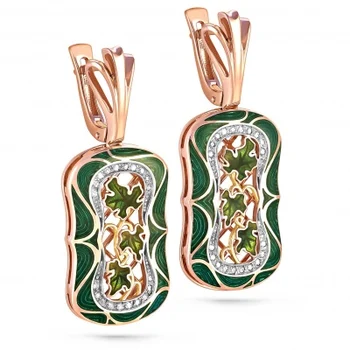 

Kabarovsky earrings with 40 diamonds in red gold