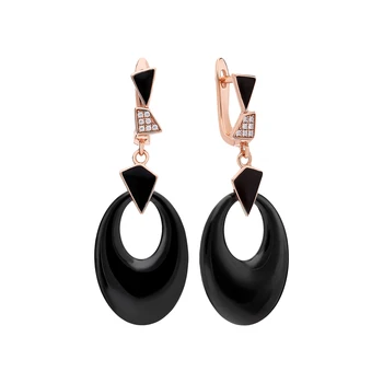 

Silver earrings with ceramics and cubic zirconia sunlight sample 925