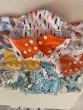 [Simfamily]-Conjunto de pañales para bebé, pañal de tela lavable reutilizable, cubierta ajustable ecológica, 3-15kg