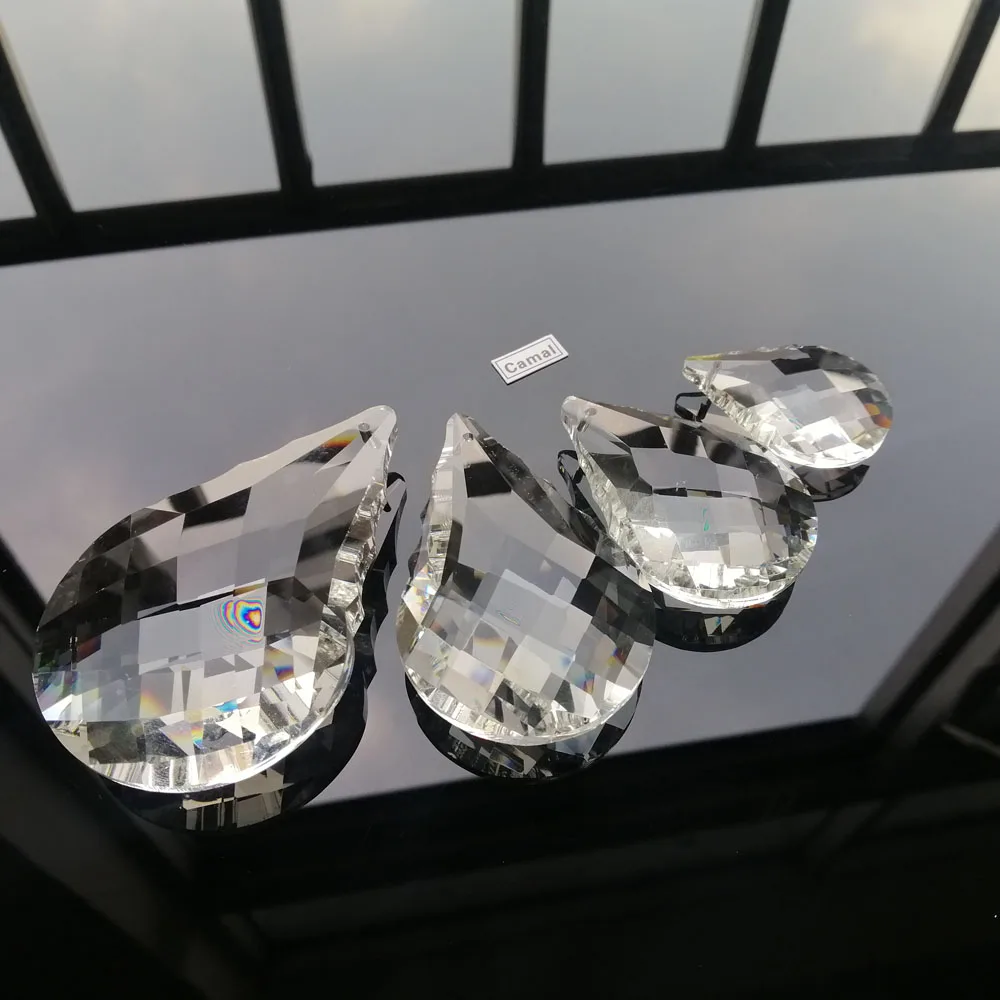 1PCS 38/50/60/76mm K9 Crystal Glass Grid Gourd Prisms Pendant crystal beads crystal sun catcher chandelier crystal drops SunCatcher Lamp Lighting Chandelier Parts Hanging Ornament