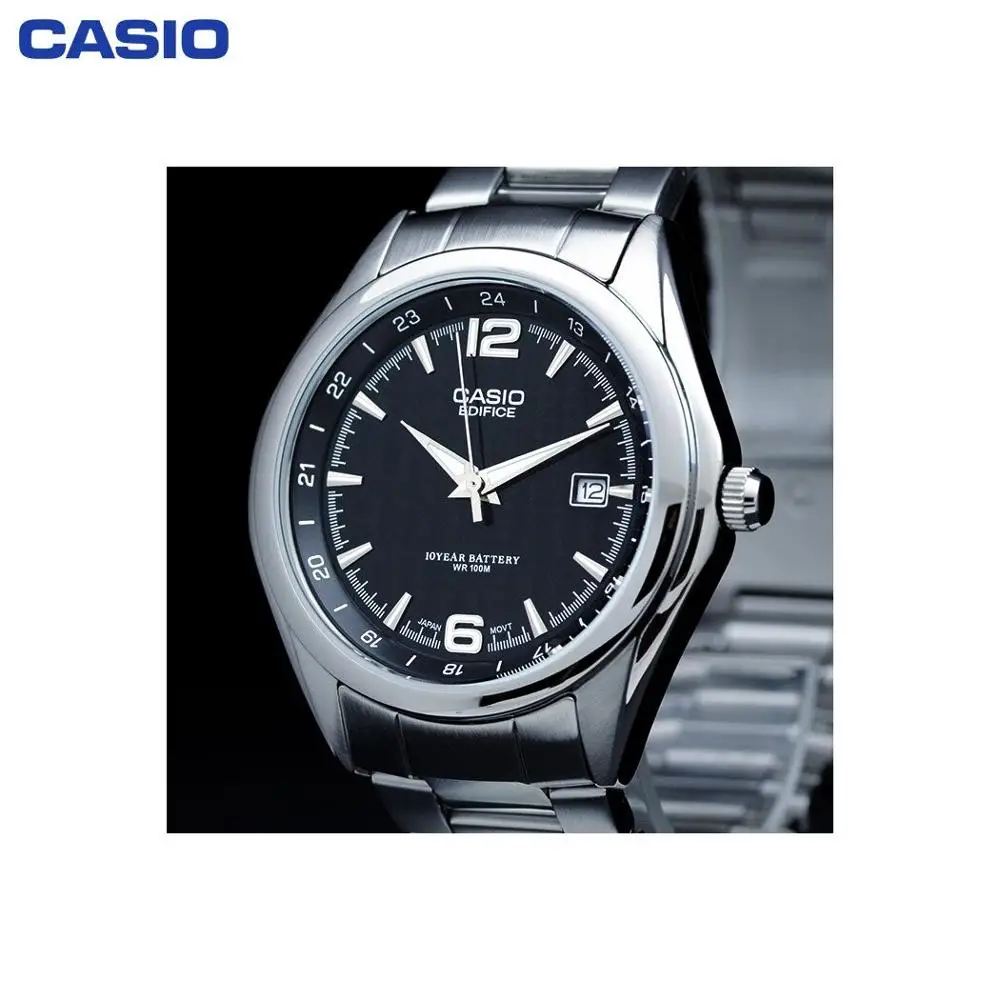 Кварцевые наручные часы Casio EF 121D 1A мужские водонепроницаемые аксессуары на
