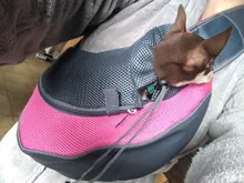 Bolsa de viaje transpirable para mascotas, bolso de hombro de malla Oxford, cómoda, bolso grande de hombro