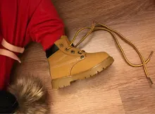 Botas de felpa para niños y niñas, botines informales cálidos, zapatillas de moda, botas de nieve para bebés, Invierno 2021