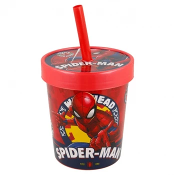 

DAILY USE ICE CREAM TUB STRAW TUMBLER 560 ML | SPIDERMAN