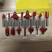 Set de cortadores de madera para carpinteros, juego de fresas para carpintería de carburo de 1/4/8mm para corte y grabado de madera por 15piezas/set
