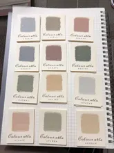 Bloc de notas Retro Morandi, accesorios decorativos para diario, Bloc de notas estéticas, no autoadhesivas, 60 uds.