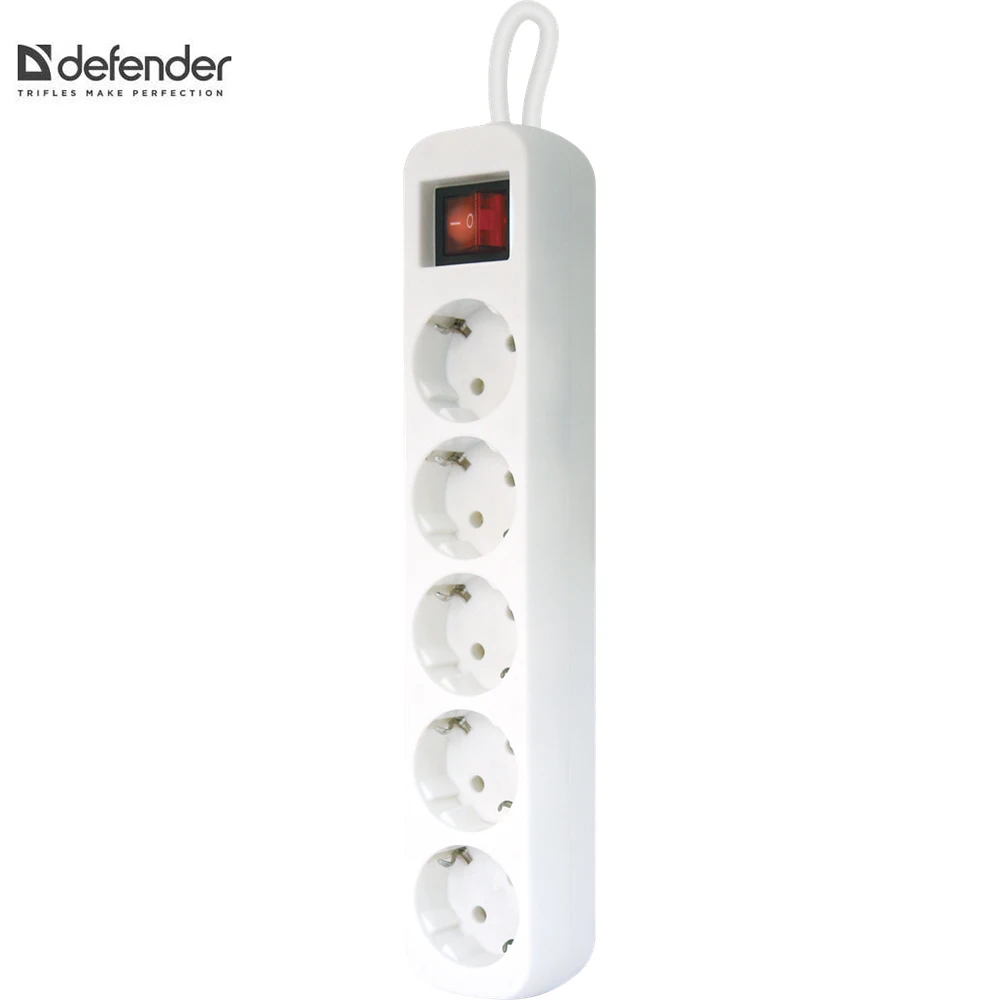 Сетевой фильтр Defender S518 Выключатель, 1.8 м, 5 розеток