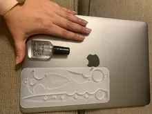 Molde de resina Epoxy para llaveros, accesorio de cristal artesanal, para defensa de los dedos, colgante, llavero, espejo, molde de silicona para Resina