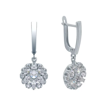 

Silver earrings with cubic zirconia sunlight sample 925