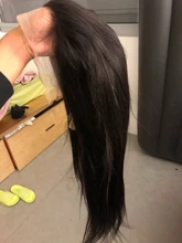 Hueso recto frente de encaje pelucas de cabello humano transparente peluca Frontal de encaje T parte Remy brasileño recto peluca con malla Frontal 28 30 pulgadas