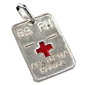 

Silver Plate Law 925m network cross 18mm. Blood group [AB5544]