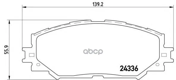 Колодки Тормозные Toyota Auris 1.4-1.6 07-/Corolla 1.4 07-/Rav 4 06- Передние Brembo P83082 Brembo арт. P83082