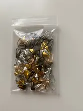 Lote de conectores de Clips dorados de 7 a 8mm, accesorios para collar, 100 unidades