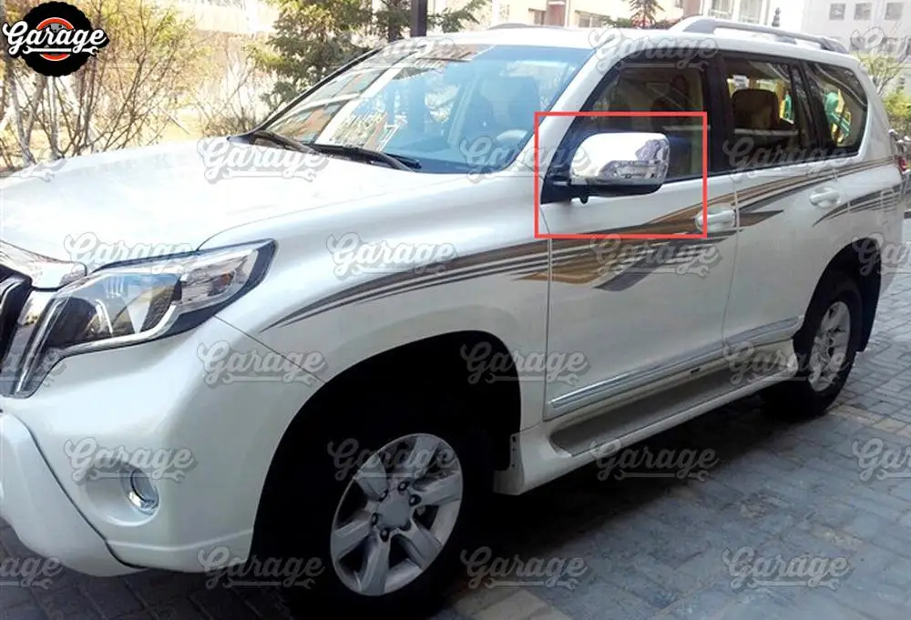 Накладки на боковые зеркала для Toyota Land Cruiser Prado 150 2010- пластиковая формовка из АБС 1 комплект/2 шт дизайн автомобиля украшения