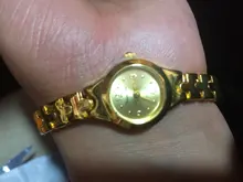 Mujer reloj de pulsera de Mujer de oro Relojes pequeño Dial cuarzo ocio reloj Popular reloj de pulsera hora Mujer damas elegante Relojes