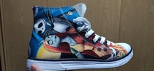Canvas-Shoes Custom Women High-Top Cartoon-Style Breathable Casual USA The-Gun Right-Pirnting