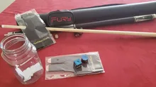 Fury-Kit De calcomanía De Taco De arce para Billar, Serie AK con funda De hilo De lino Tec, juego De palo De Billar