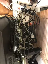 TESSAN-Torre de regleta con 12 tomas de corriente de la UE, 5 puertos USB con cable de extensión de 2M/6,5 pies, protector de sobrecarga para interruptor