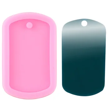 

Shiny Dog Necklace Tag Shape Silicone Mold for Key Chains Pendant Moulds Polymer Clay DIY Jewelry Making Epoxy Resin Molds