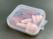1 caja de PC lleno de confort de los tapones para los oídos de reducción de ruido de silicona suave tapones de oído soga de PVC tapones para los oídos de protección para la natación para dormir