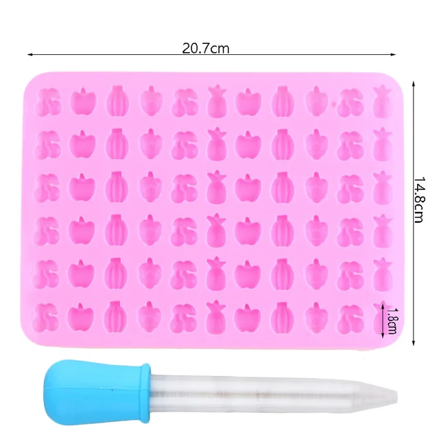 66/60 Üreg Gyümölcs Állatok Szilikon Nyúlós Penész Cukorkás Csokoládé Zselé Jégkocka Pralines Karamell Formák Barkácsolás Torta Díszítő Szerszámok - Image 4