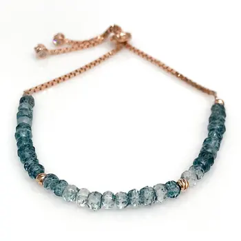 

Original Cordierite Natural Stone Silver Bracelet