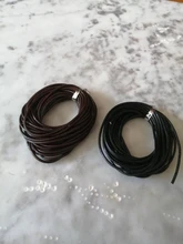 Lote de 5 metros/lote de cuerda redonda de cuero de vaca auténtico, 1-3mm, 4 colores, para pulseras DIY, 2020