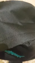 Estilo coreano de la lona mochila de moda bolsa de Campus de gran capacidad pequeño Estampado de dinosaurios mochilas Bolso Negro Blanco