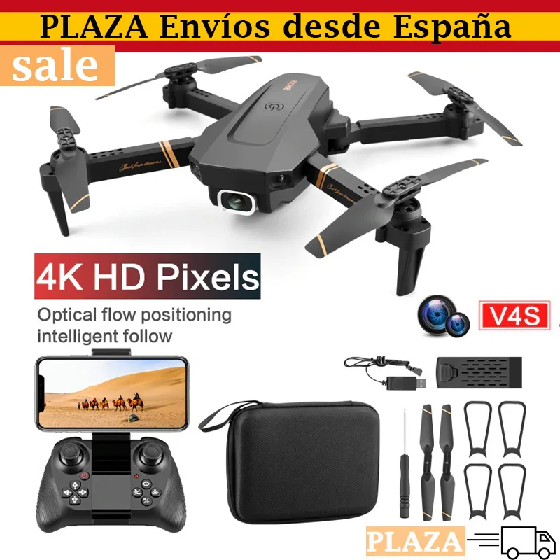 Drone 4DRC V4 con videocamera HD 1080P Fotocamera 4K nera Mini drone con telecomando WiFi anti-interferenza 2,4 GHz quadricottero pieghevole Drone 4DRC V4 con videocamera HD 1080P Fotocamera 4K nera Mini drone con telecomando WiFi anti-interferenza 2,4 GHz quadricottero pieghevole