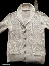 Cárdigan con cuernos gruesos para hombre, nuevo suéter masculino de invierno cálido, informal, ajustado, con botones a la moda, 2020